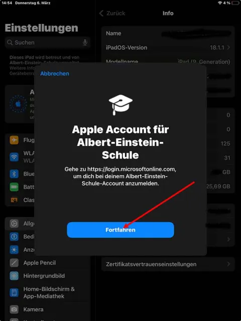 Apple Account am iPad anmelden 3