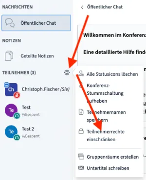 Teilnehmerrechte 1