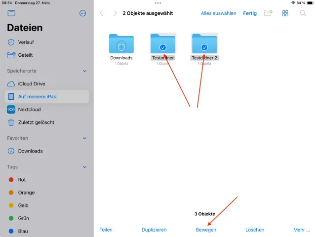 Verschieben auf iCloud Drive 2